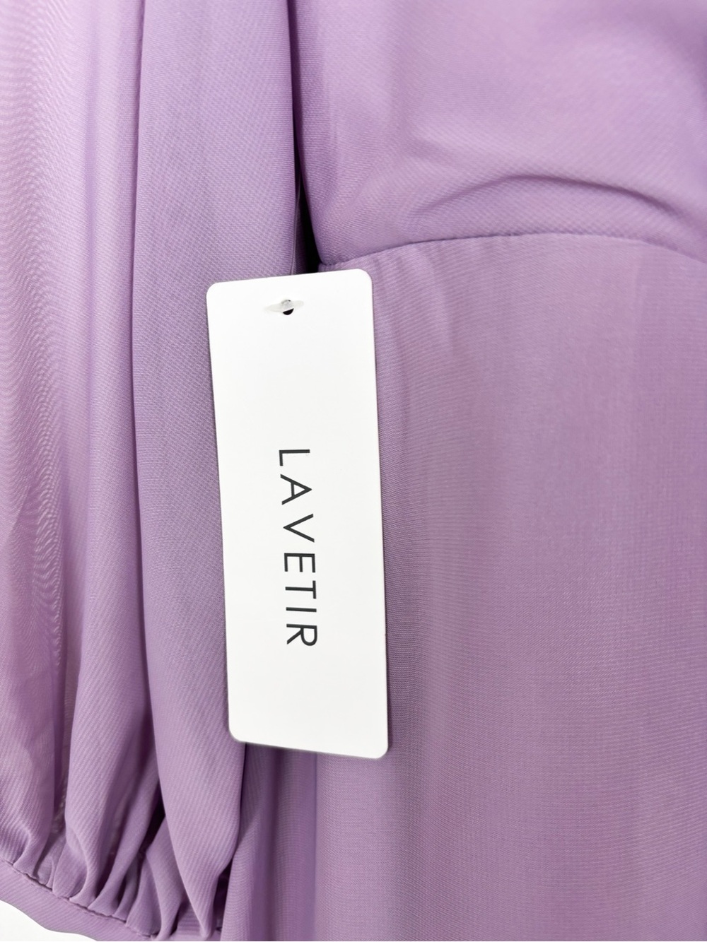 NWT Lavetir Lavender Purple Chiffon Bridesmaid Maxi Dress Sz A18 - Picture 8 of 13